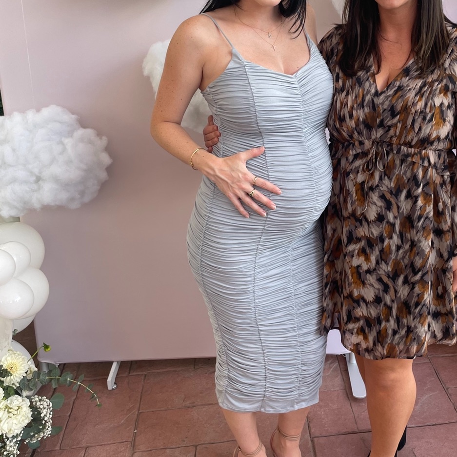 Super Stretchy BodyCon Dress Worn For 2 Hours For Baby Shower